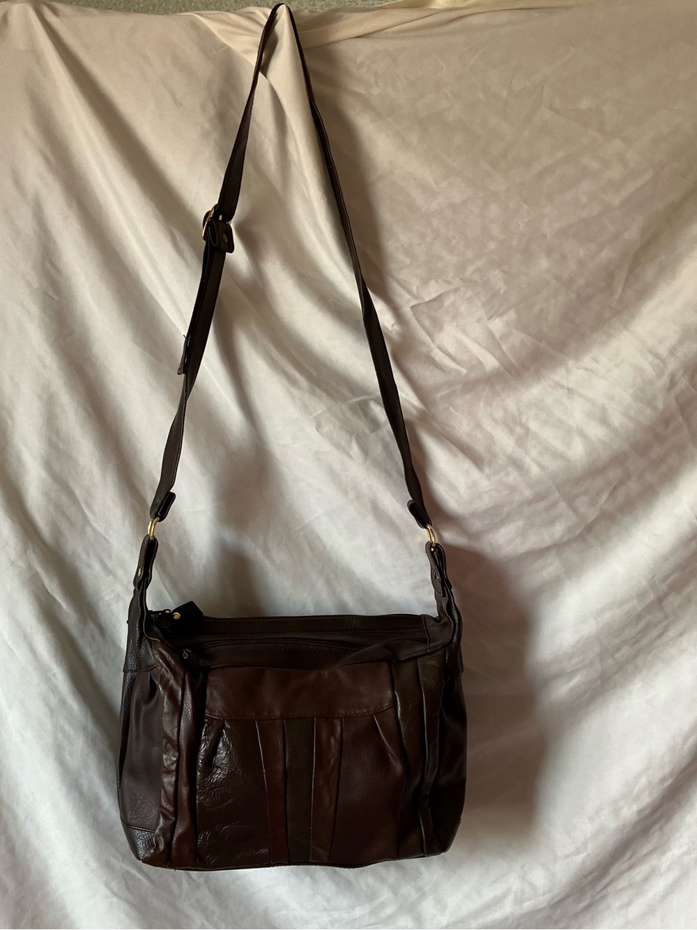 Dark Brown Leather Crossbody Bag